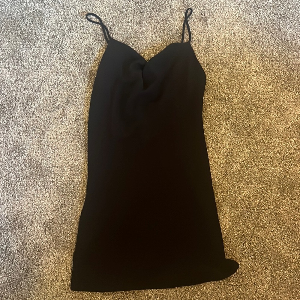 Black slip dress
